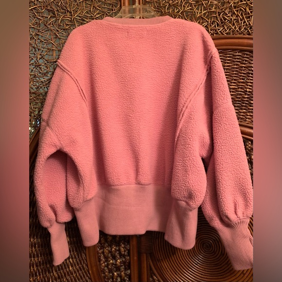 Free People Cozy Camden Sweatshirt Pink XS We the Free $98 Retail - Picture 10 of 10
